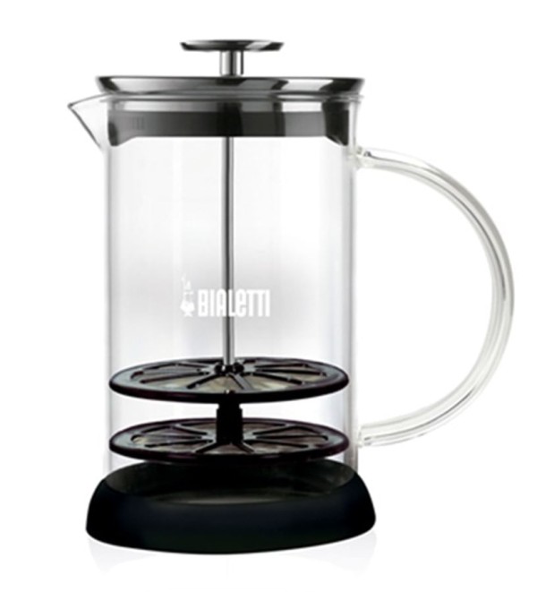 Encontraproduto.com.br - Cremeira com Tampa Bialetti em Vidro Borosilicato e Inox 1 Litro