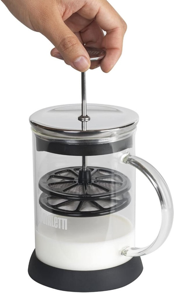 Encontraproduto.com.br - Cremeira com Tampa Bialetti em Vidro Borosilicato e Inox 1 Litro