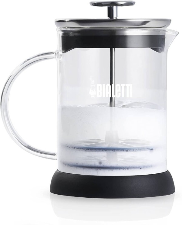 Encontraproduto.com.br - Cremeira com Tampa Bialetti em Vidro Borosilicato e Inox 1 Litro