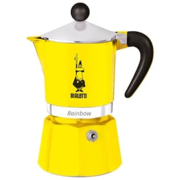 Cafeteira Italiana Rainbow 3 Xícaras Amarela - Bialetti