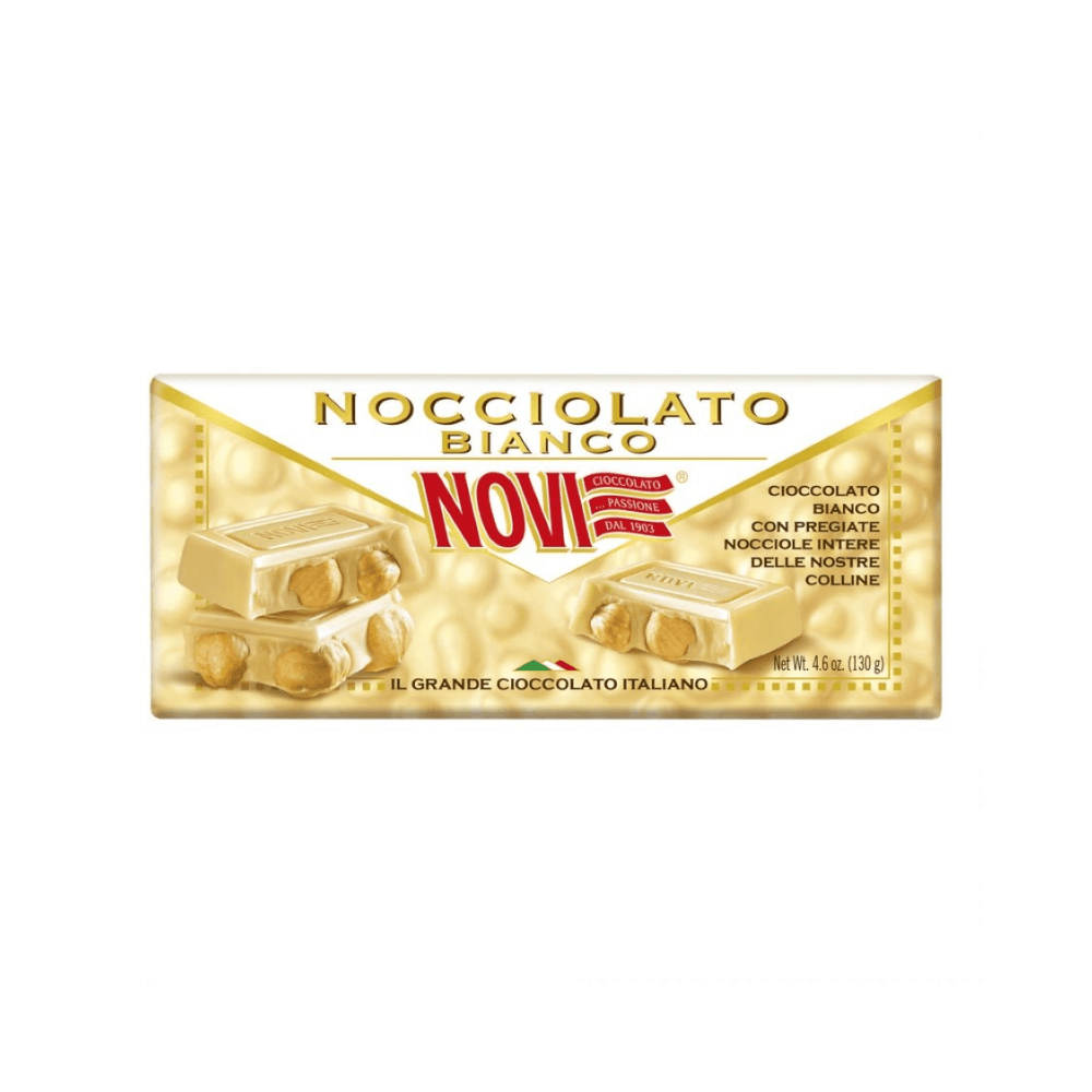 Encontraproduto.com.br - Chocolate Branco Com Avelãs Italiano Novi 130 G