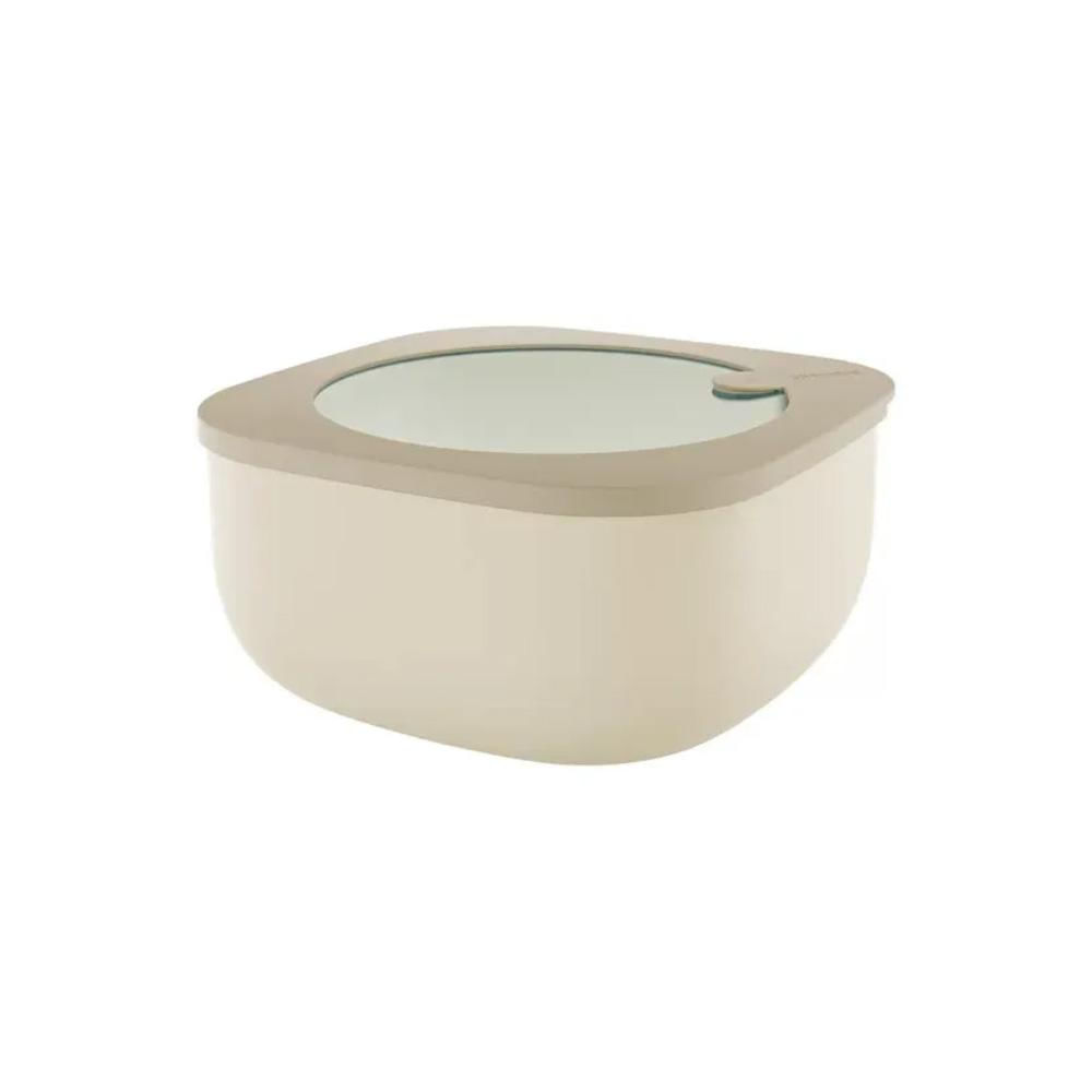 Pote hermético com tampa em plástico Guzzini Store&More 1,9 litro argila