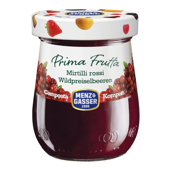 Geleia de Mirtilo Vermelho Prima Frutta Menz&Gasser 340g