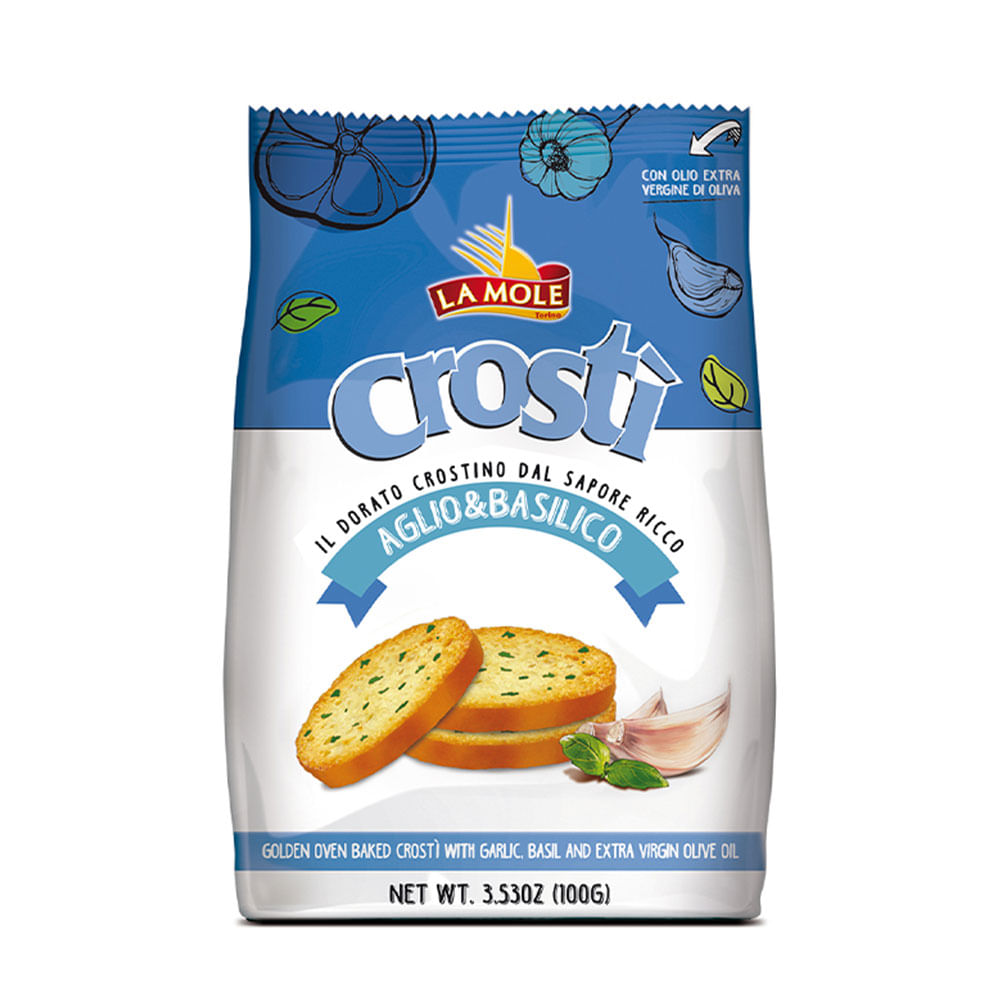 Encontraproduto.com.br - Torrada Italiana La Mole Crosti Alho Pacote 100g