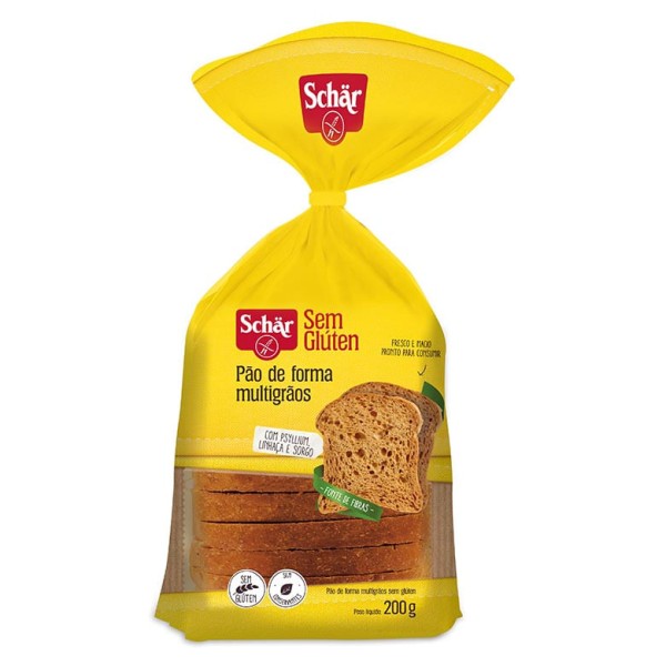 Encontraproduto.com.br - Pão Rústico Cereais Sem Glúten Zero Lactose Schär Pacote 225g