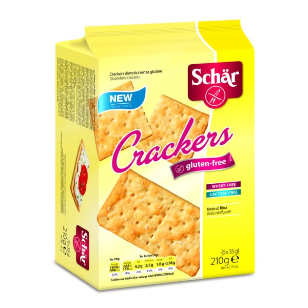 Biscoito C Cracker Schar 210g Sem Gluten Sem Lactose