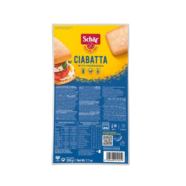 Encontraproduto.com.br - Pao Ciabatta Schar 200g Sem Glutem Sem LactosePao Ciabatta Schar 200g Sem Glutem Sem Lactose