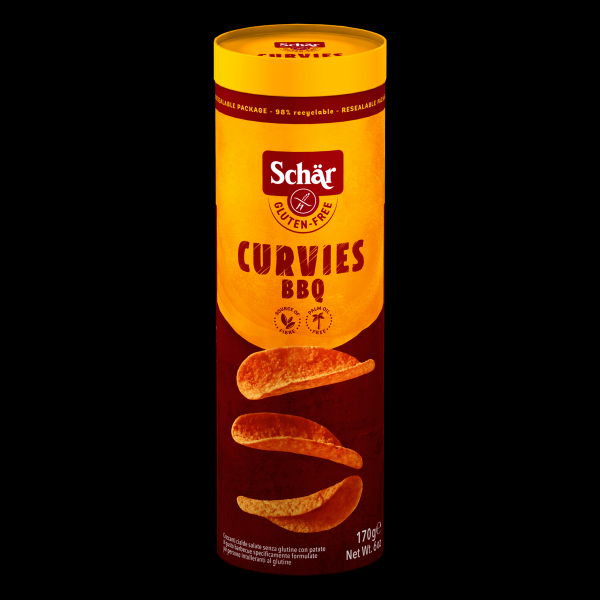 Encontraproduto.com.br - Snack de Batata SCHAR Curvies Barbecue Sem Glúten 170g