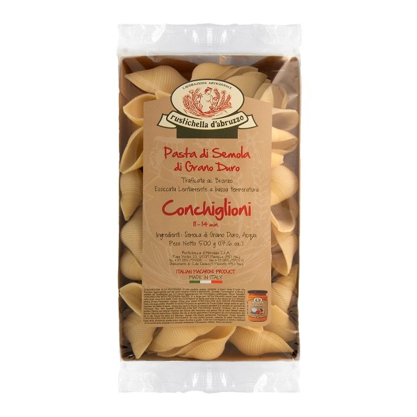 Encontraproduto.com.br - Massa de Semola Rustichella Conchiglioni Caixa 500g