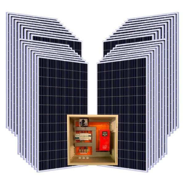 Encontraproduto.com.br - Kit Solar P/ Bomba (ca) De 7.5 Cv Trifásica 380v – Com Inversor Giulli Solar Drive