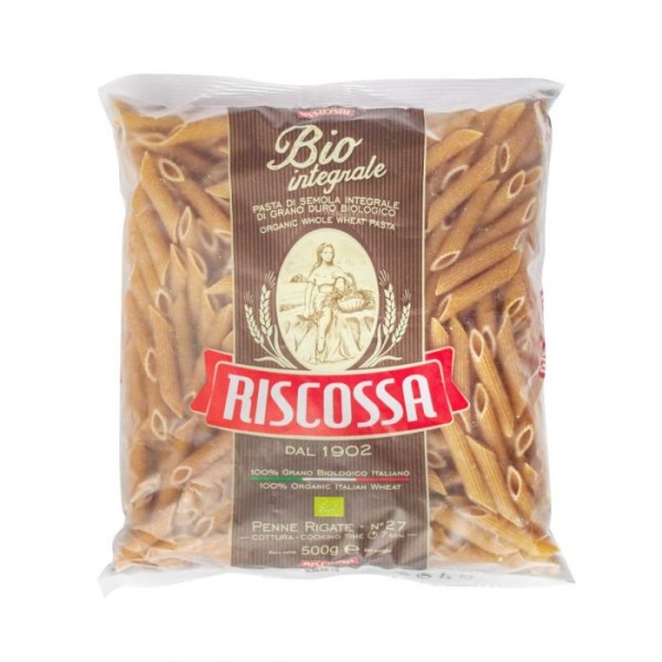 Encontraproduto.com.br - Macarrão Sêmola RISCOSSA Penne Integral Pacote 500g
