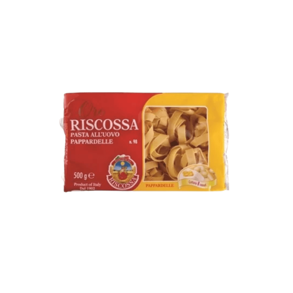 Encontraproduto.com.br - Macarrão Riscossa com Ovo Pappadelle Embalagem 500g
