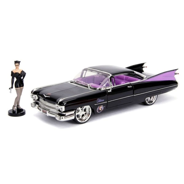 Miniatura Carro Cadillac Coupe Deville (1959) - com Figura Catwoman - 30458 CALIFORNIA