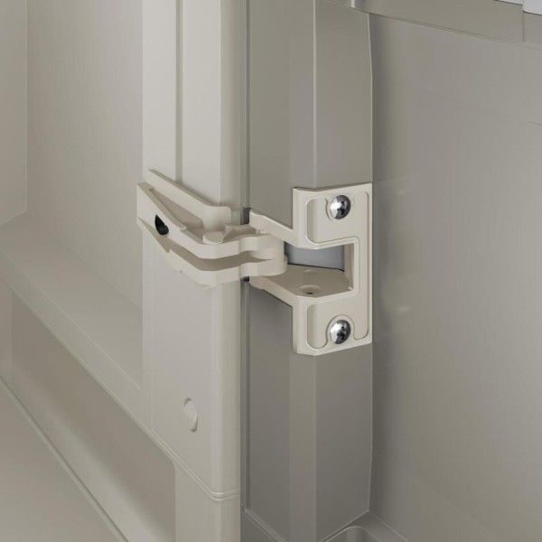 Encontraproduto.com.br - Armário Multiuso 2 Portas Baixo Keter Wood Grain Bege
