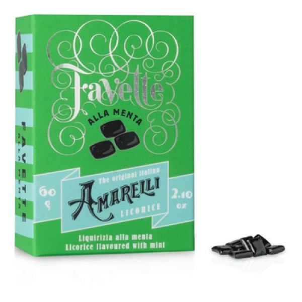 Encontraproduto.com.br - Bala Alcaçuz com Menta Favette Amarelli 60g