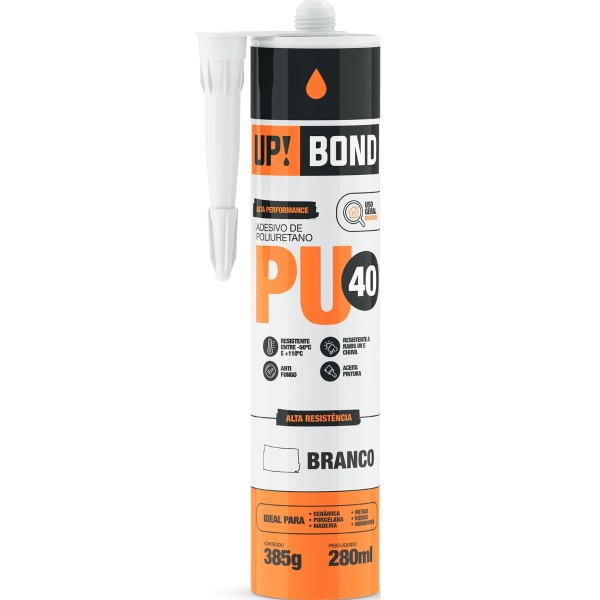 Silicone de PU branco bisnaga 385 grs - SPU-40B - UP BOND