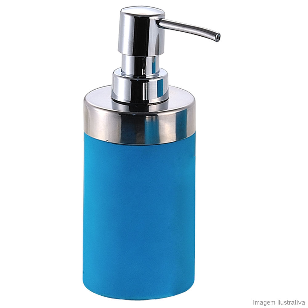 Porta sabonete líquido de cerâmica azul BA9319E Coisas e Coisinhas