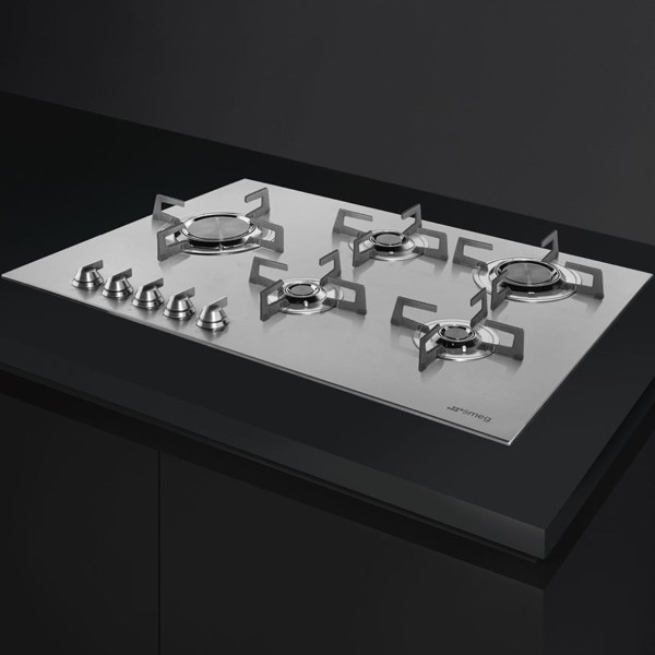 Encontraproduto.com.br - Cooktop a Gás Smeg Semiprofissional Dolce Stil 5Q 30cm Inox 220V PXL675L