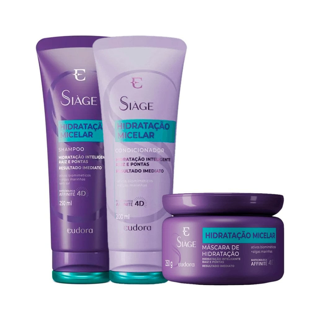 Kit Siáge Acelera Crescimento - Shampoo 250ml + Condicionador 200ml + Máscara 250g