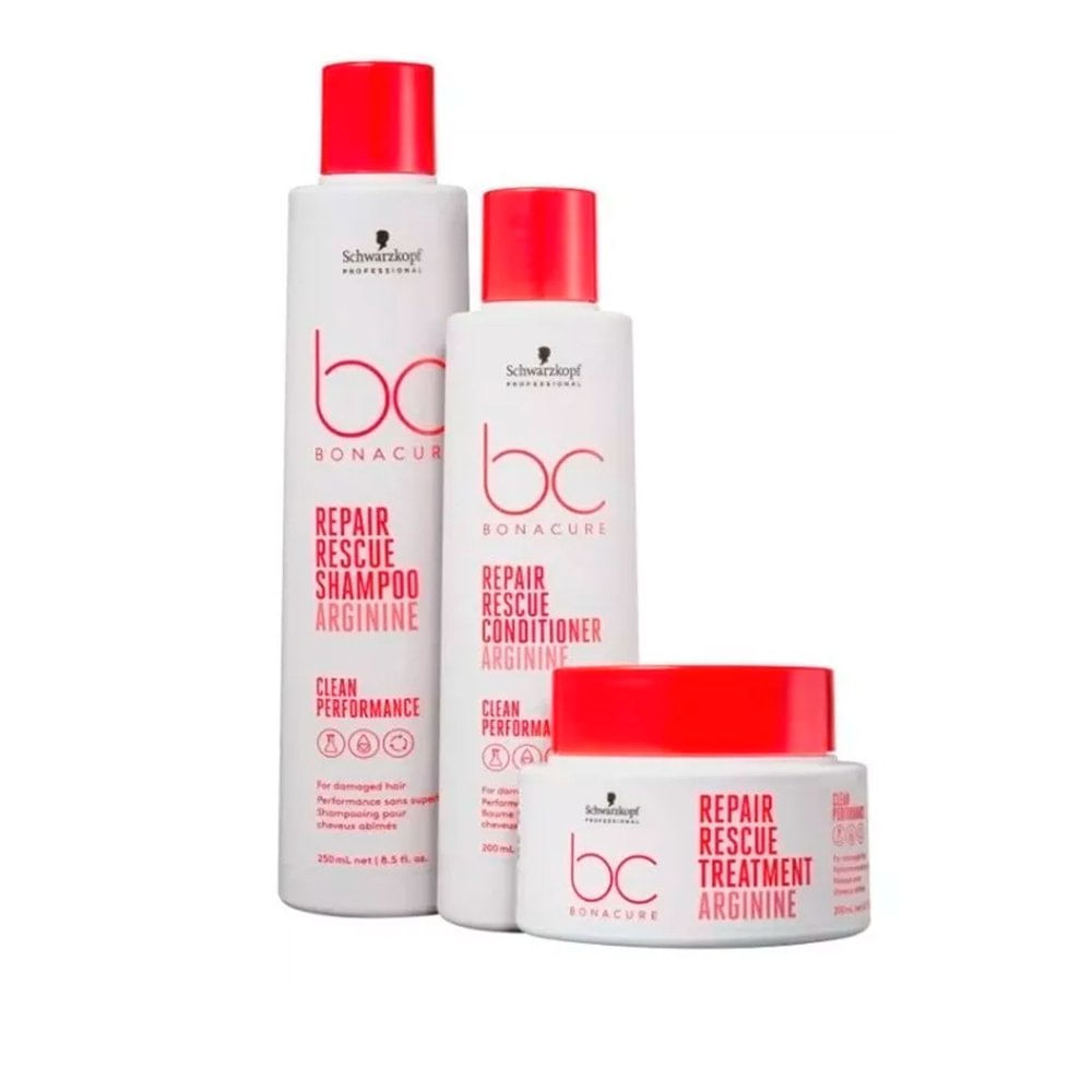 Kit Bonacure Schwarzkopf Repair (Shampoo + Condicionador + Máscara)