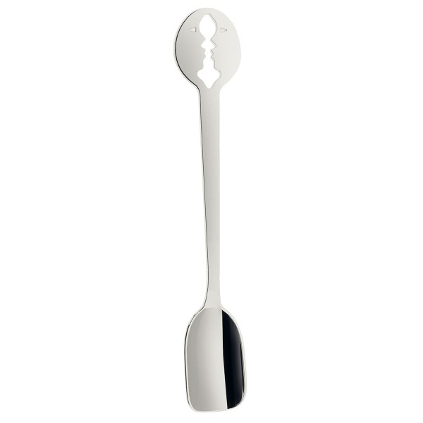 Encontraproduto.com.br - Jogo com 6 Colheres de Café Chá Inox Moka Prata Kiss Bugatti