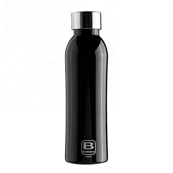 Encontraproduto.com.br - Garrafa Térmica Squeeze Academia 500ml Preta Twin Bugatti