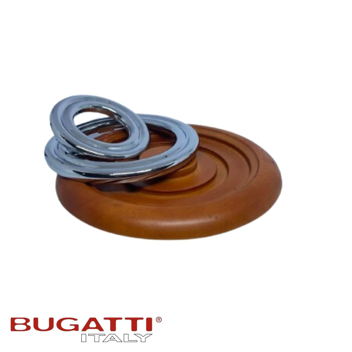 Encontraproduto.com.br - Conjunto 3 Apoios de Panela Cromado Madeira Fratelli Bugatti