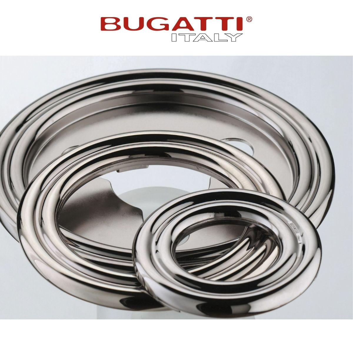 Encontraproduto.com.br - Conjunto 3 Apoios de Panela Cromado Fratelli Bugatti