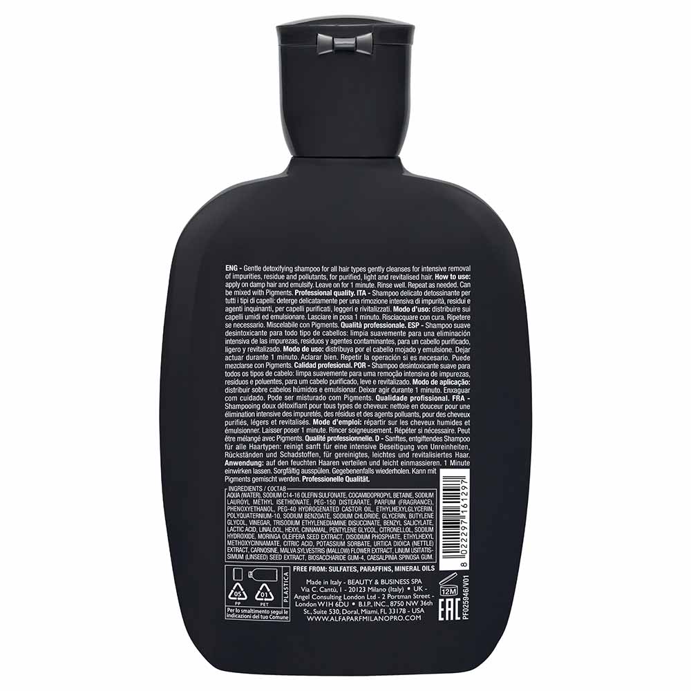 Encontraproduto.com.br - Alfaparf Semi di Lino Sublime Detoxifying Low Shampoo 250ml