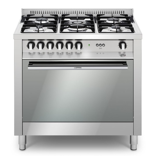 Encontraproduto.com.br - Fogão de Piso ou Embutir à Gás New Maxima 5 Queimadores 90cm Inox