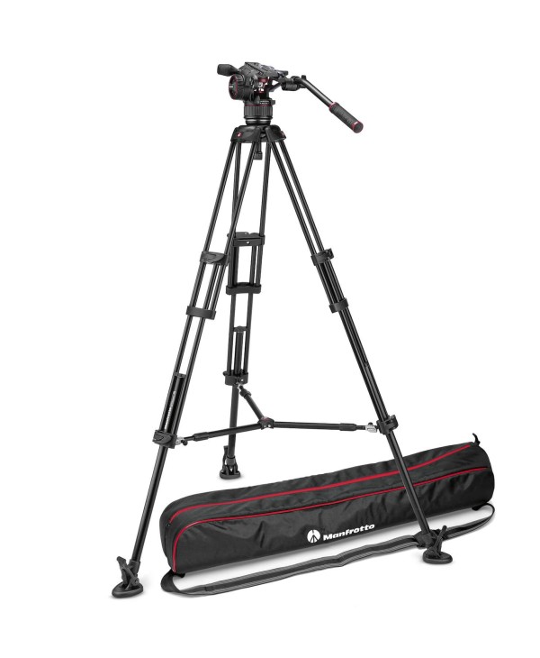 Encontraproduto.com.br - Tripé de Manfrotto 546BPro com Cabeça para Vídeo Manfrotto Nitrotech N8 para 8kg (MVkN8TWINM)