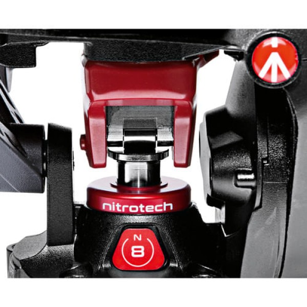 Encontraproduto.com.br - Tripé de Manfrotto 546BPro com Cabeça para Vídeo Manfrotto Nitrotech N8 para 8kg (MVkN8TWINM)