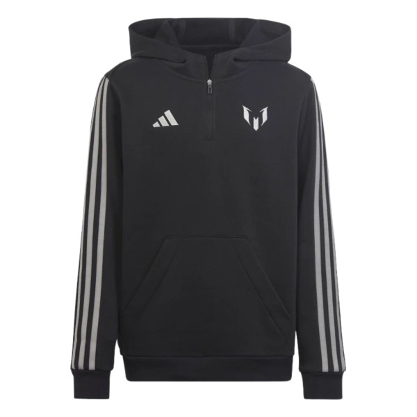 Encontraproduto.com.br - Blusão Com Capuz Adidas Moletom Messi Capuz Infantil - Preto