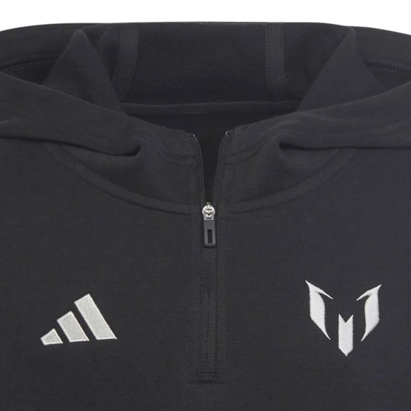 Encontraproduto.com.br - Blusão Com Capuz Adidas Moletom Messi Capuz Infantil - Preto