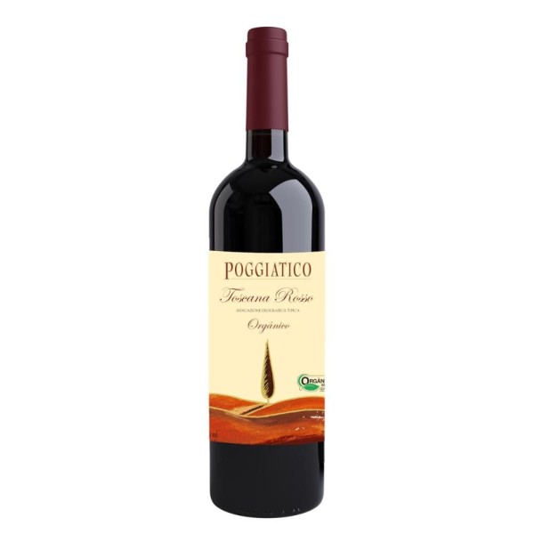 Encontraproduto.com.br - Vinho Tinto Orgânico Italiano POGGIATICO Toscano 750ml