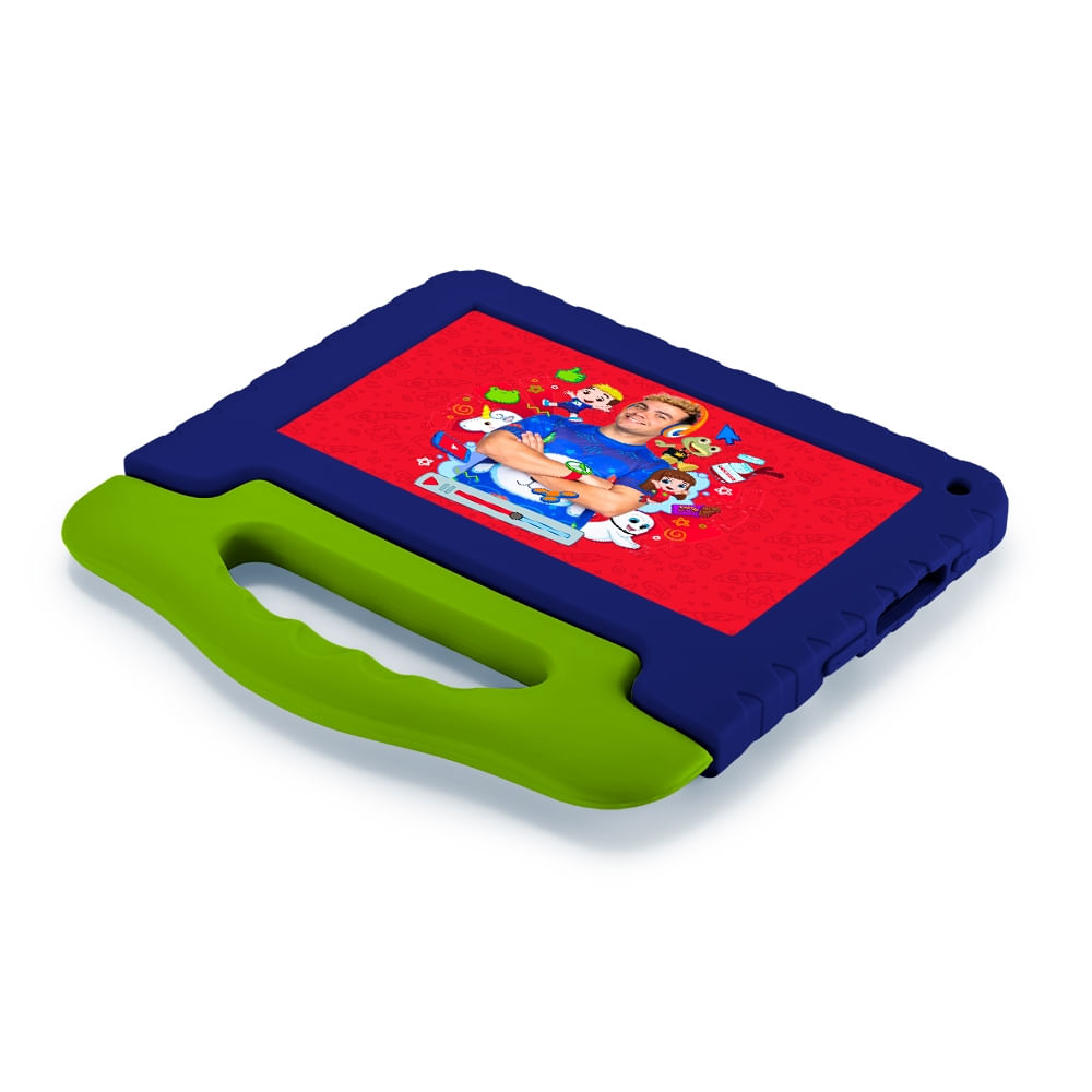 Encontraproduto.com.br - Tablet Infantil Luccas Neto 4GB RAM + 64GB + Tela 7 pol + Case + Wi-fi + Android 13  + Quad Core Multi - NB423OUT [Reembalado]