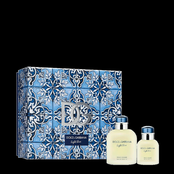 Encontraproduto.com.br - Kit Dolce & Gabbana Light Blue Masculino - Eau de Toilette 125ml + Eau de Toilette 40ml