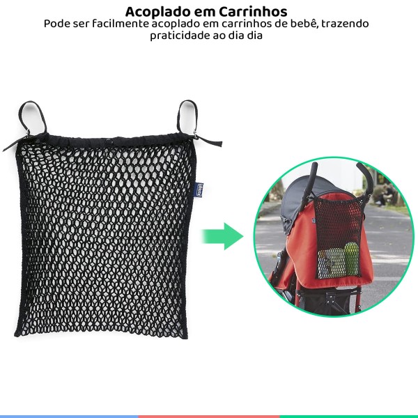 Encontraproduto.com.br - Rede Porta Objetos Preta - Chicco