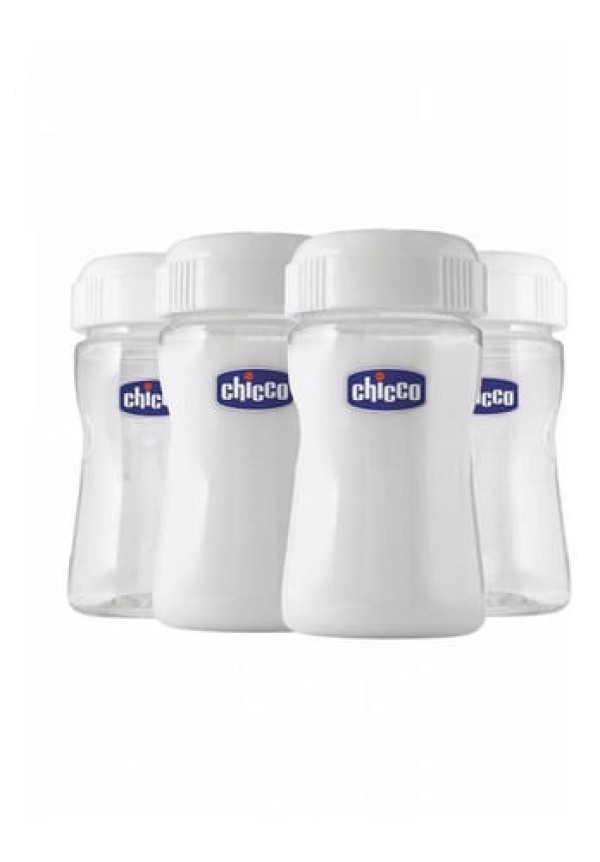 Encontraproduto.com.br - Recipiente Para Leite Materno 150ml WellBeing Chicco 4 Peças