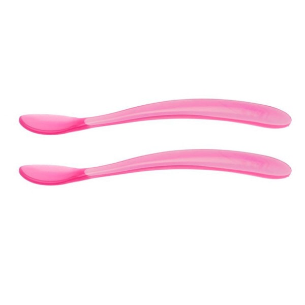 Encontraproduto.com.br - Colher de Silicone 6m  com 2 unidades Rosa Chicco