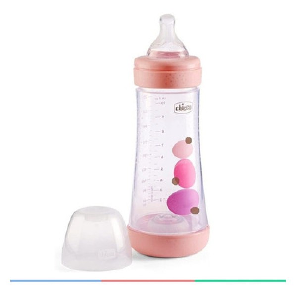 Mamadeira Perfect 5 240ML Fluxo Médio Chicco Azul