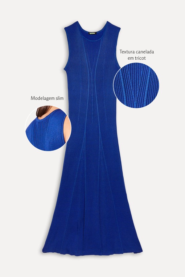 Encontraproduto.com.br - Vestido Tricot Midi Rayon