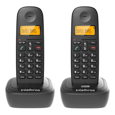 Encontraproduto.com.br - Kit Aparelho Telefone Fixo Sem Fio Ts 2512 E Ramal Intelbras