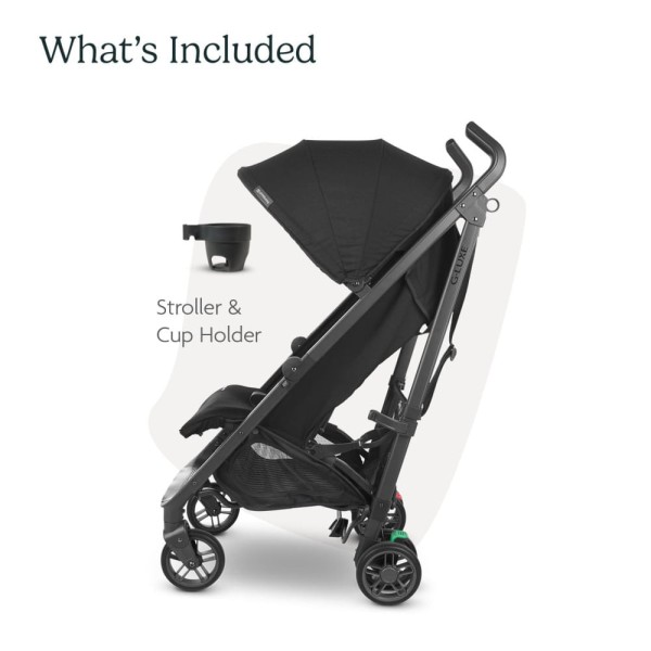 Encontraproduto.com.br - Carrinho de Bebê com Reclinação com Uma Mão, Apoio de Pernas Ajustável e Guarda-Sol  Extensível, UPPAbaby G-Luxe, Preto