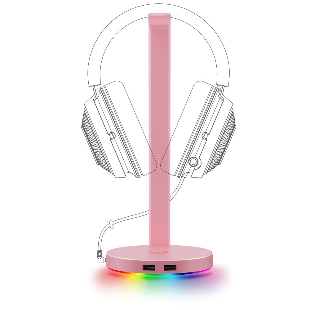 Encontraproduto.com.br - Acessório Base Station V2 Quartz Razer - Rc2101510200r3x Rosa