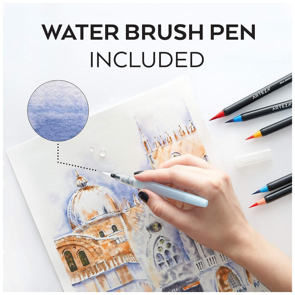 Encontraproduto.com.br - Kit Lápis de Cor Profissional em Bolsa 96 peças Tinta Aquarela, Arteza