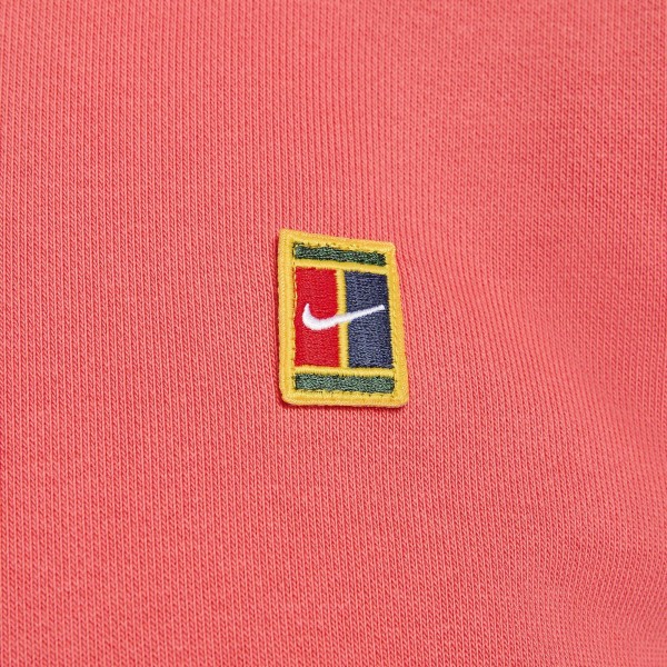 Encontraproduto.com.br - Blusão Com Capuz Nike Court Fleece Feminino - Coral