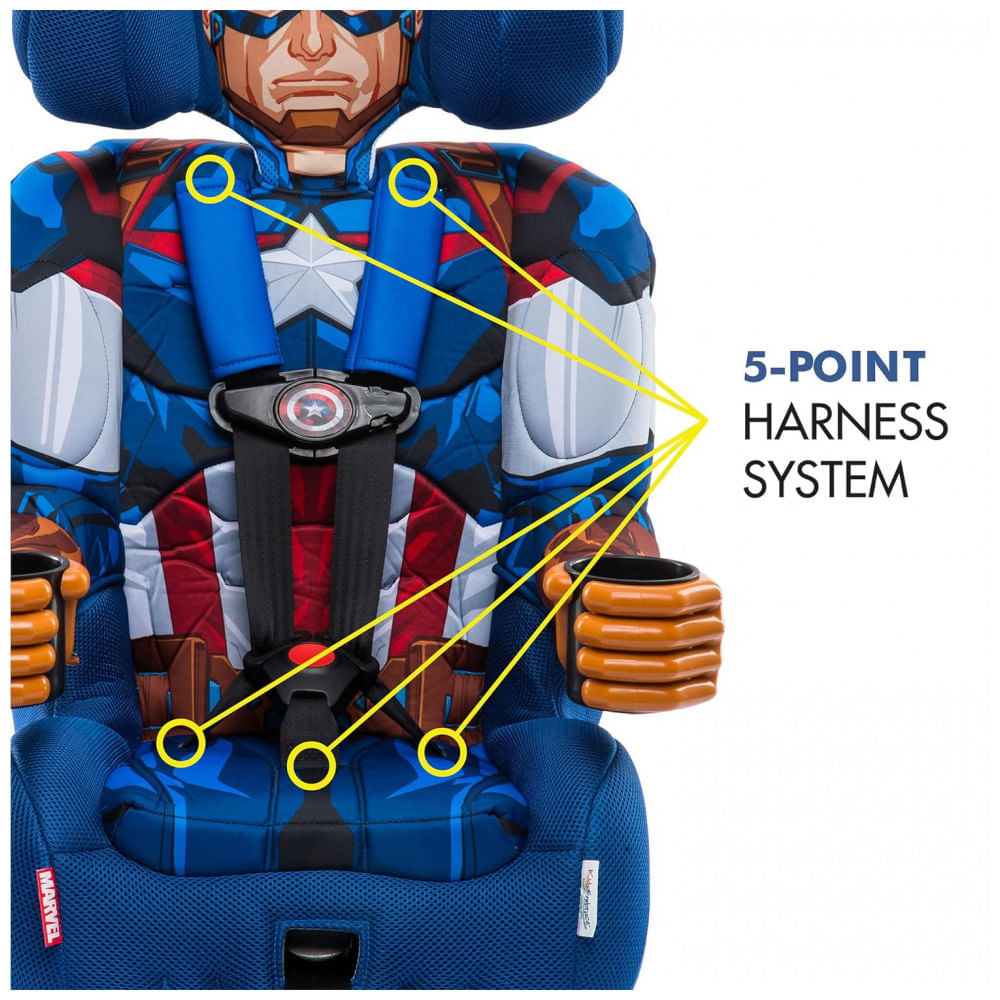 Encontraproduto.com.br - KidsEmbrace Bebê Conforto Assento com Base de 2 Estágios para 9 a 45 kg Capitão América