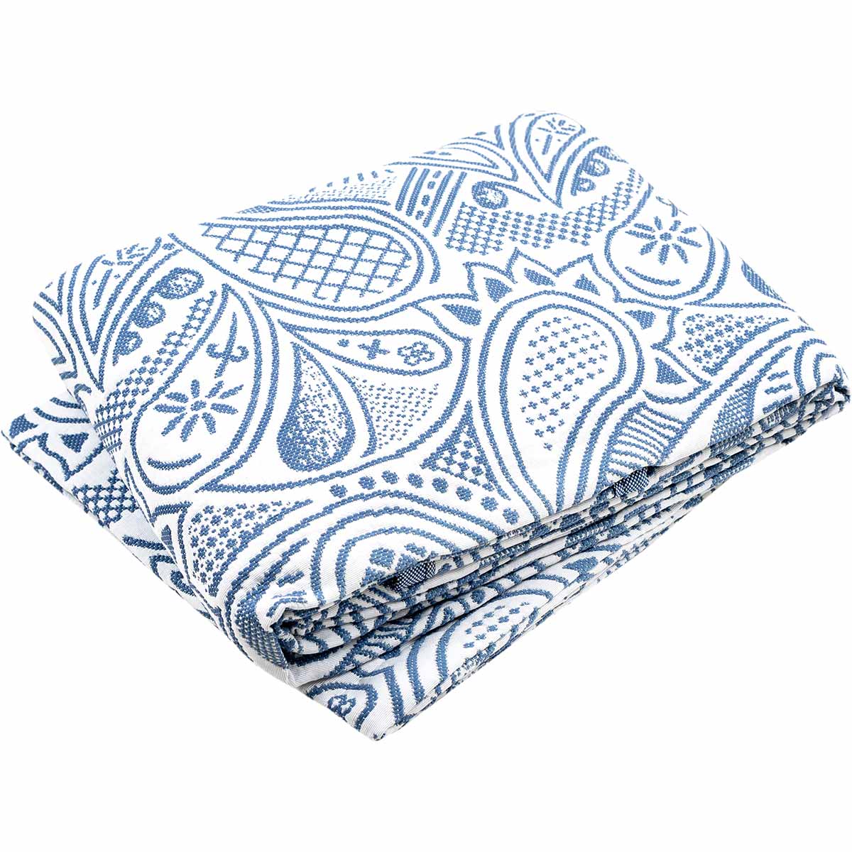 Colcha Solteiro Com 1 Porta Travesseiro Jacquard Memory Azul J Serrano