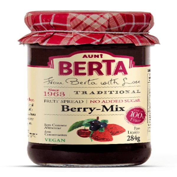 Encontraproduto.com.br - Geleia Israelense Frutas Vermelhas Sem Açúcar Aunt Berta 284 G